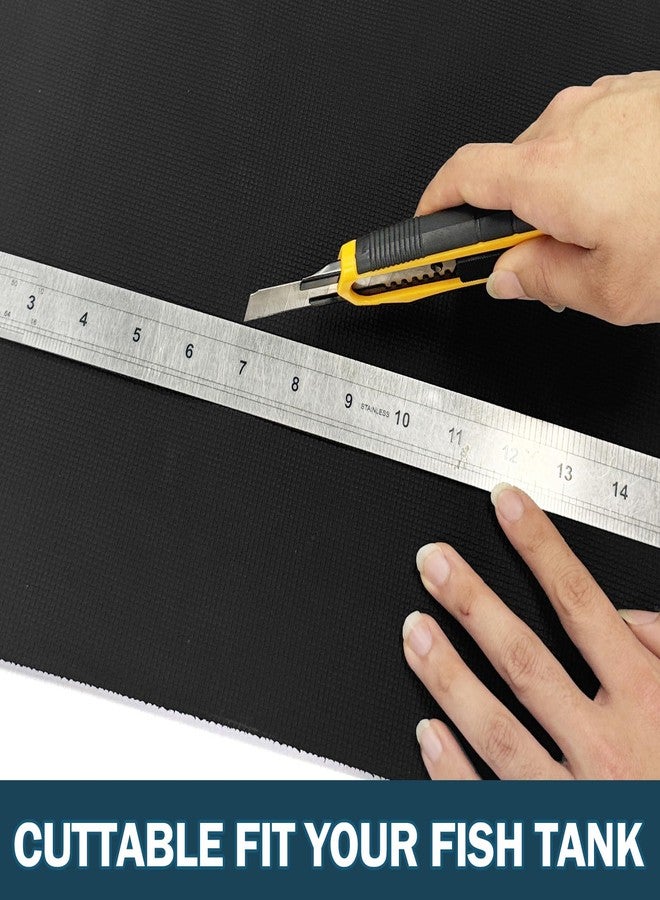 Wibeelee 2 Packs 23.6 x 15 Inch Aquarium Fish Tank Leveling Pad, 6mm Thick Foam Fish Tank Mat Non-Slip Neoprene Foam Shockproof Easy Cut for Water Stable Floor Protection Black - Image 5